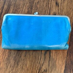 HOBO Vibrant Blue Leather Clutch